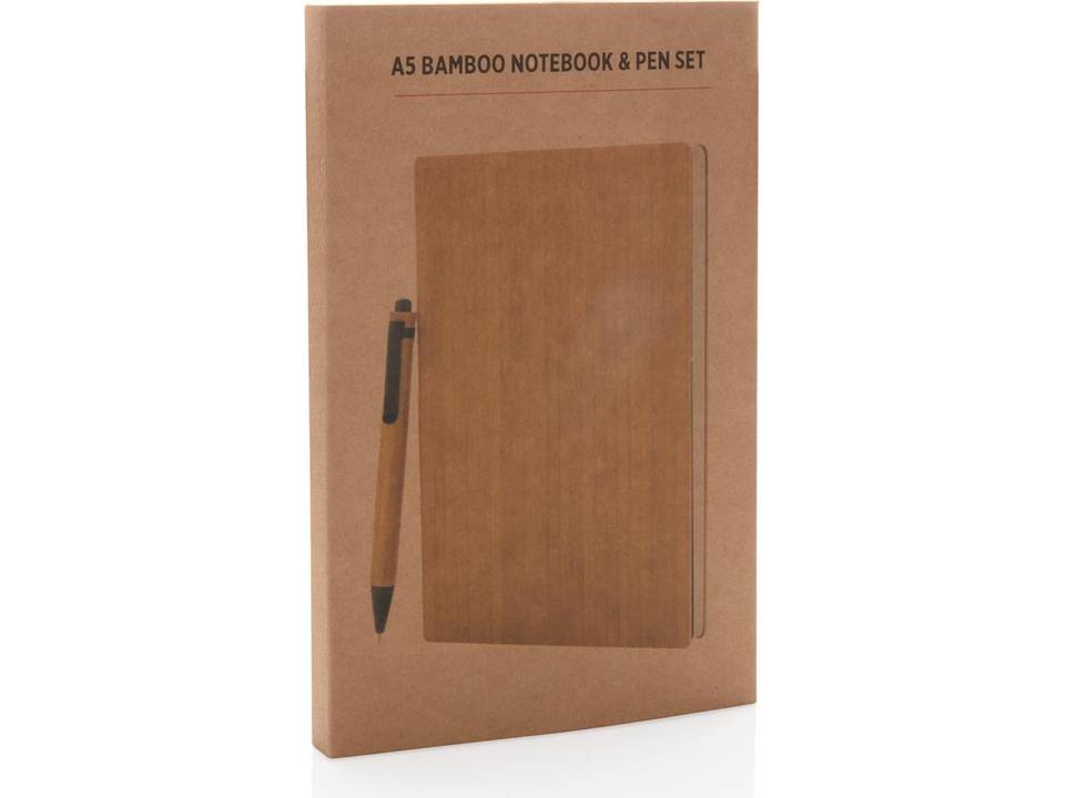 A5 Bamboo notebook & pen set 7