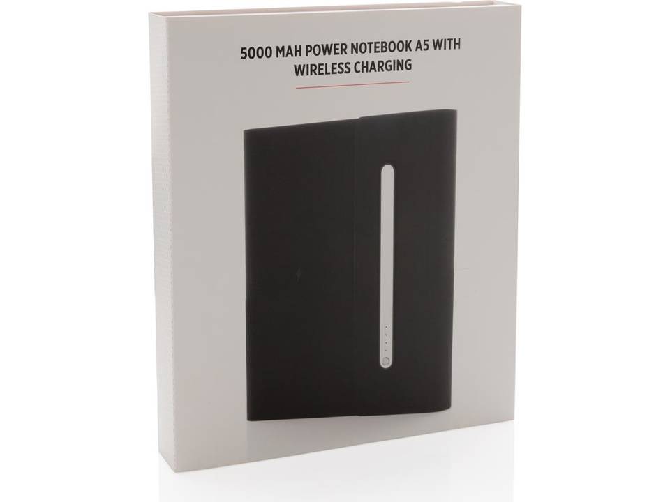 5000 mAh power notebook A5 with wireless charging 13