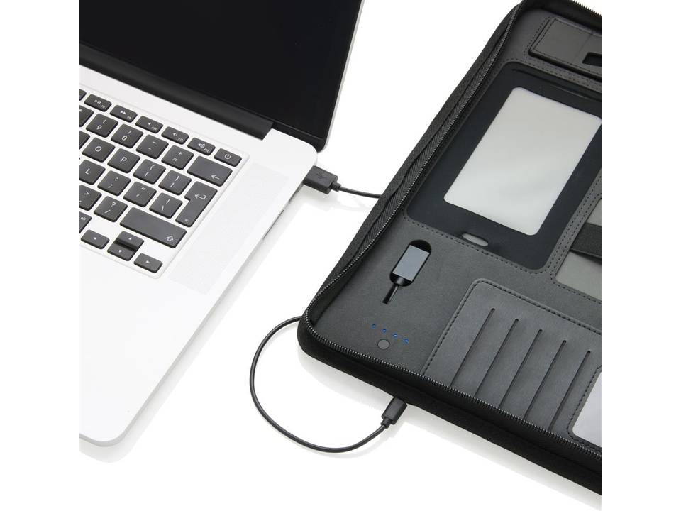 Tech portfolio with powerbank 5