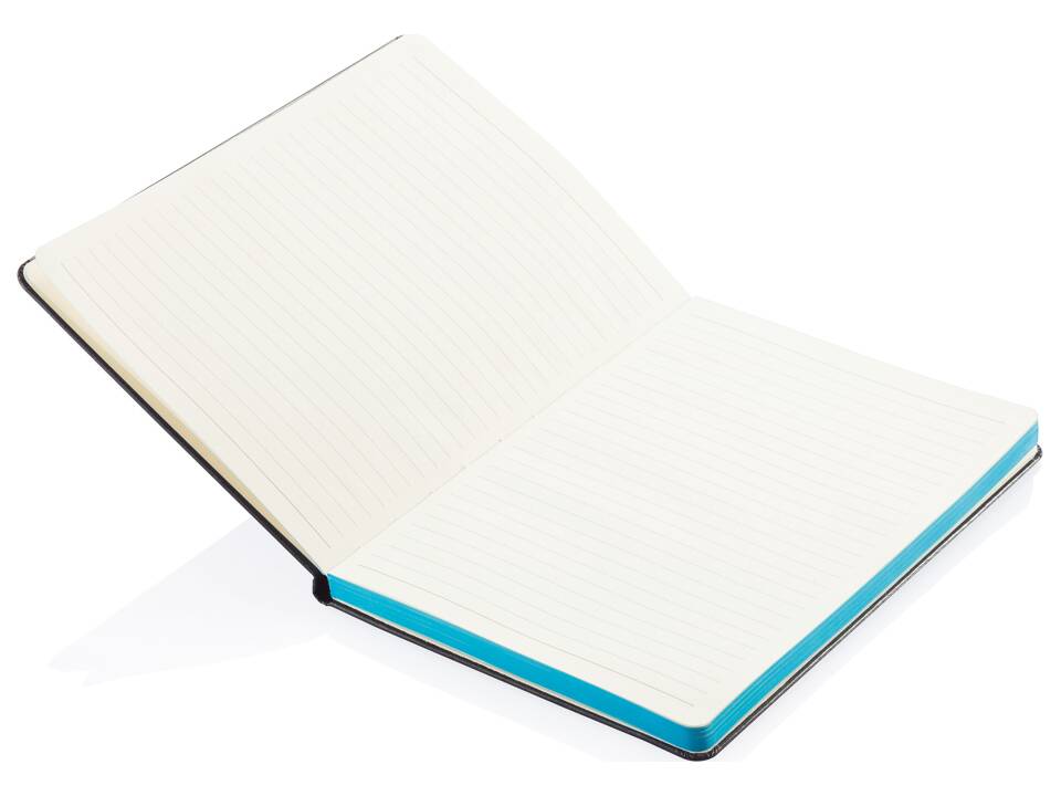 Deluxe hardcover A5 notebook with coloured side 12