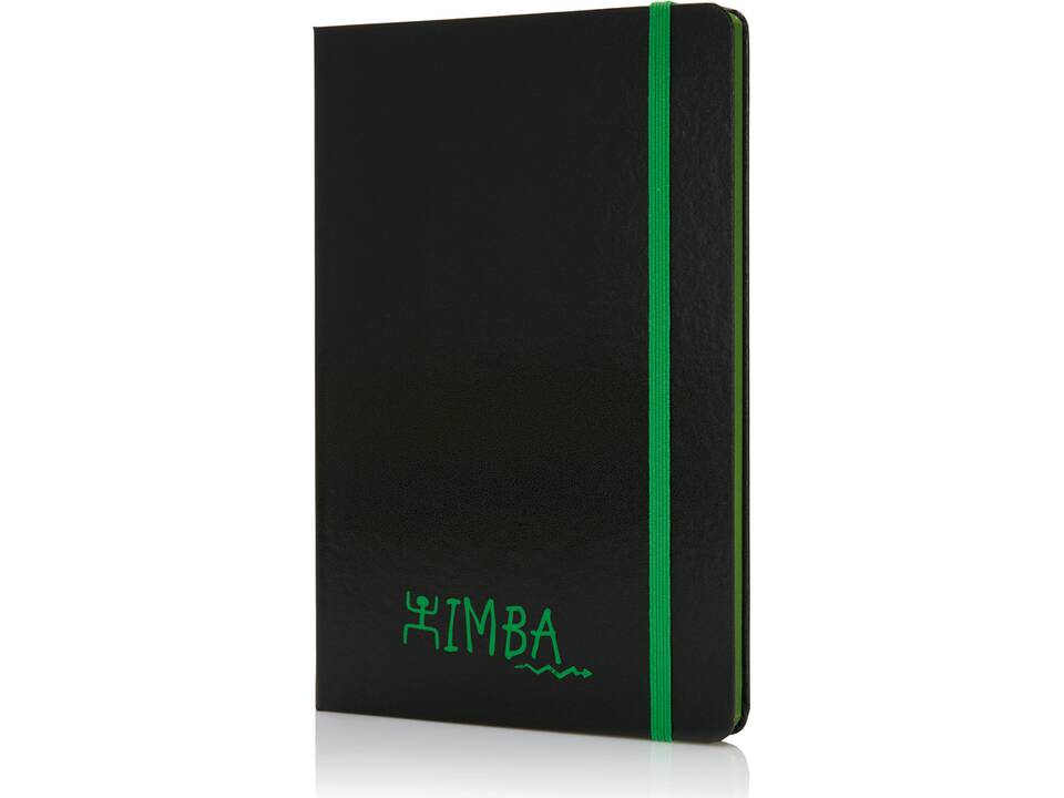 Deluxe hardcover A5 notebook with coloured side 23