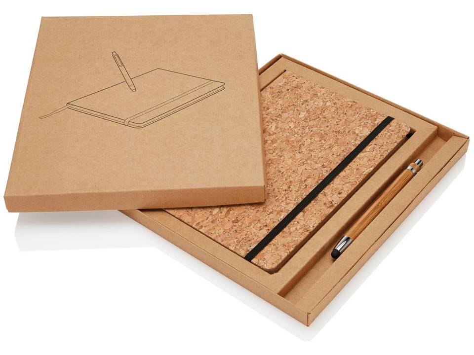 A5 notebook with bamboo pen including stylus 3