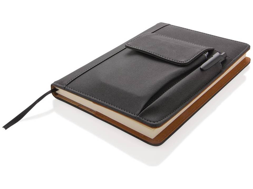 Notebook with phone pocket 5