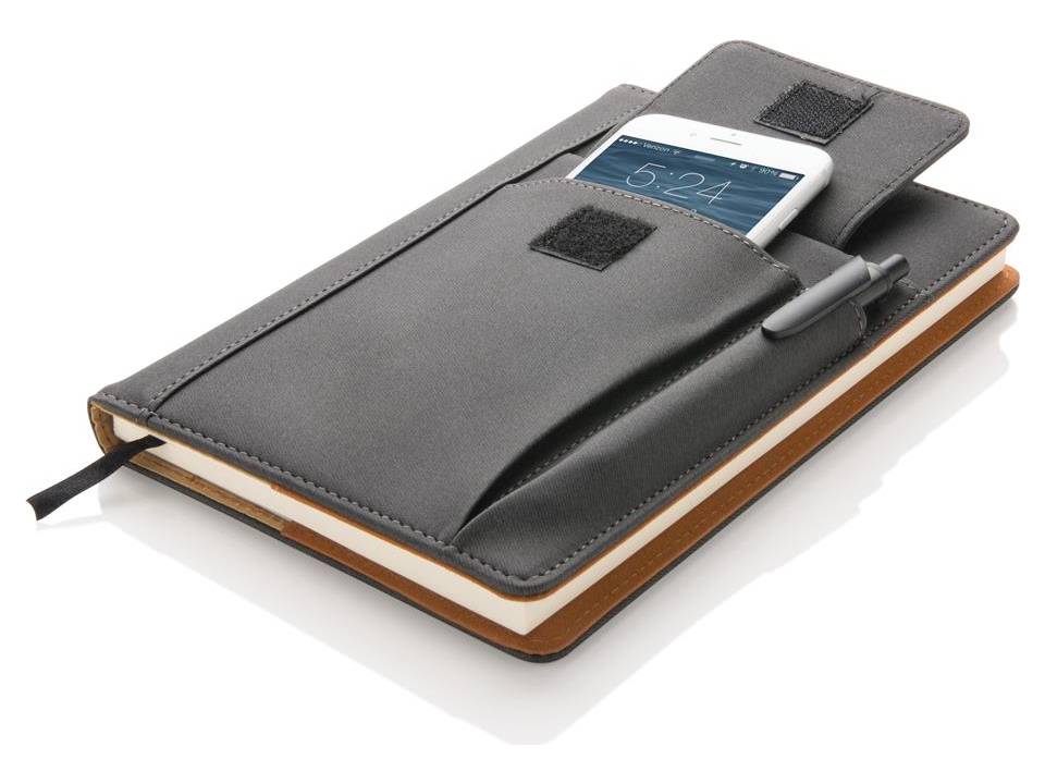 Notebook with phone pocket 7
