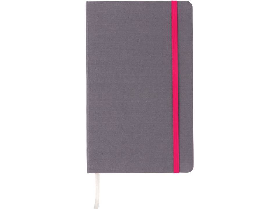 Deluxe fabric notebook with coloured side 23