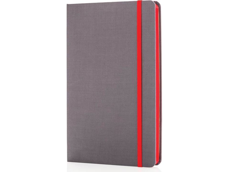 Deluxe fabric notebook with coloured side 16