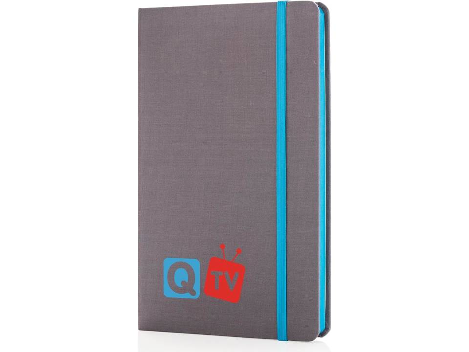 Deluxe fabric notebook with coloured side 7