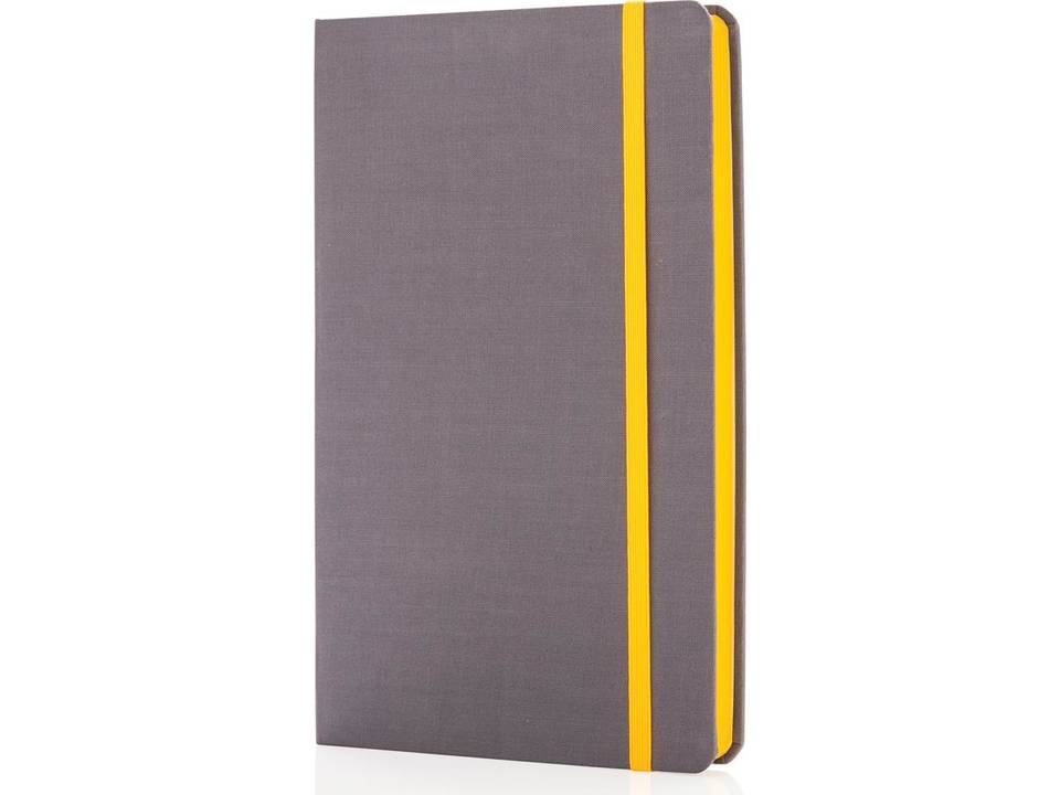 Deluxe fabric notebook with coloured side 10