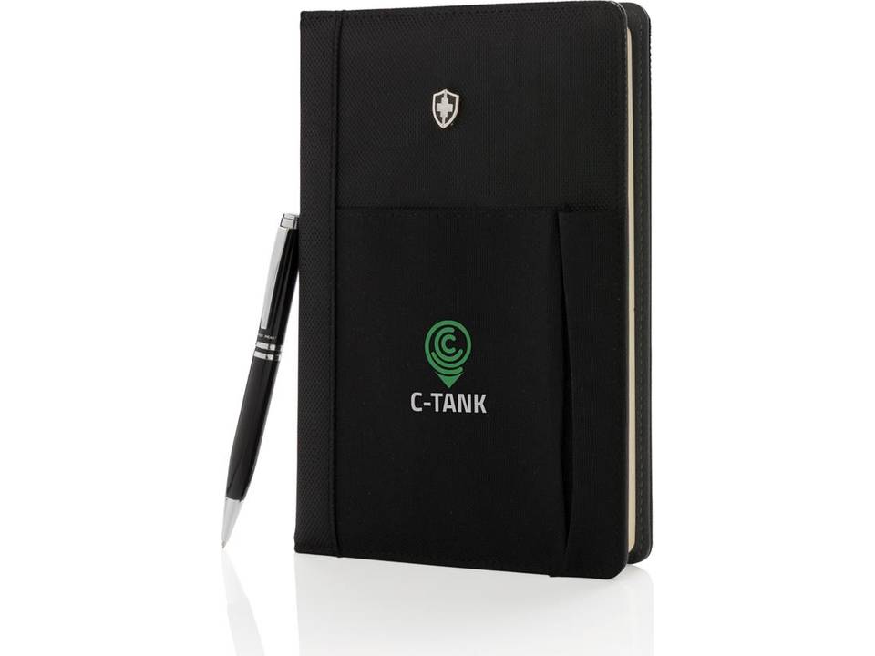 Swiss Peak refillable notebook and pen set 9