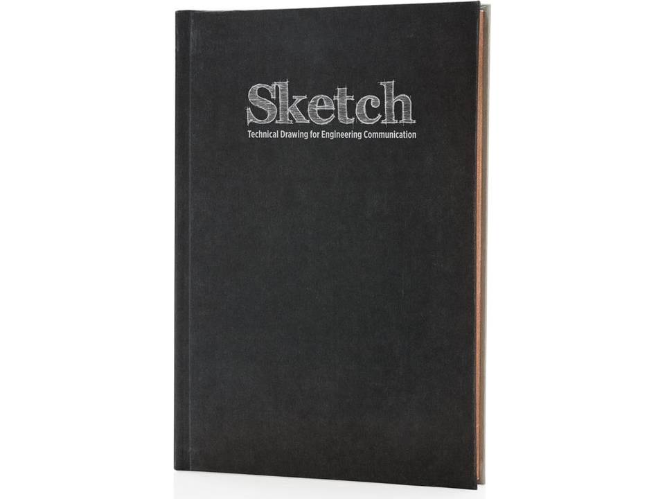 Deluxe fabric 2-in-1 A5 notebook ruled & plain 6