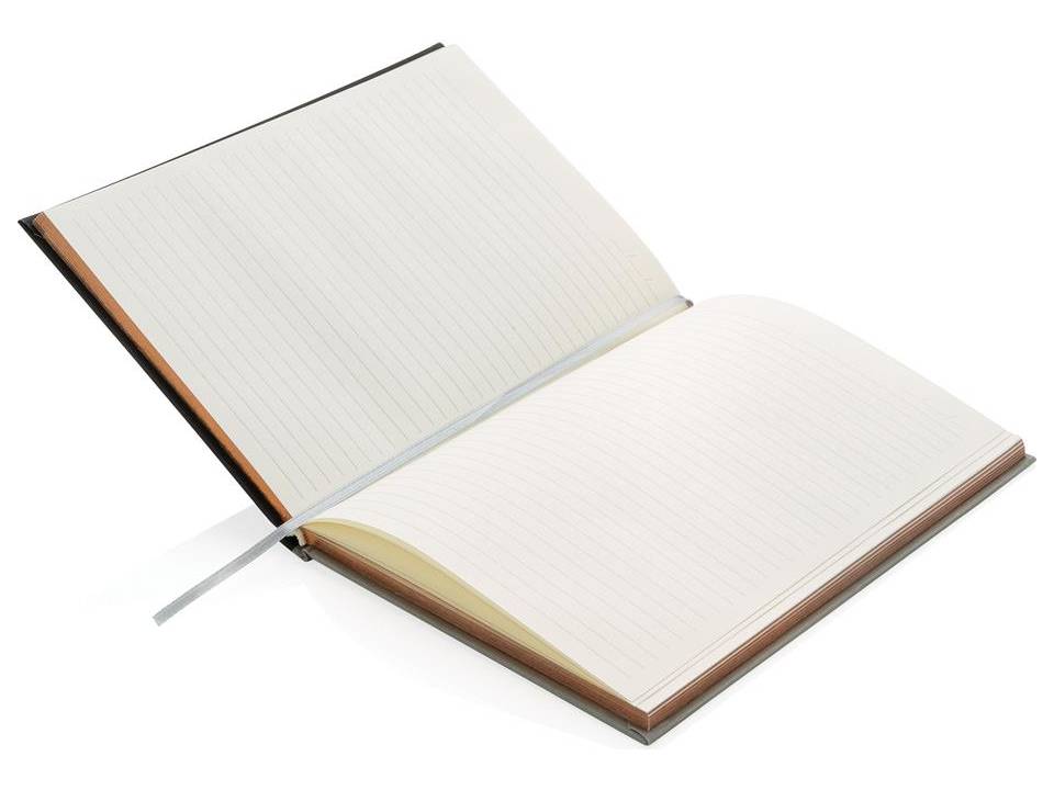 Deluxe fabric 2-in-1 A5 notebook ruled & plain 10