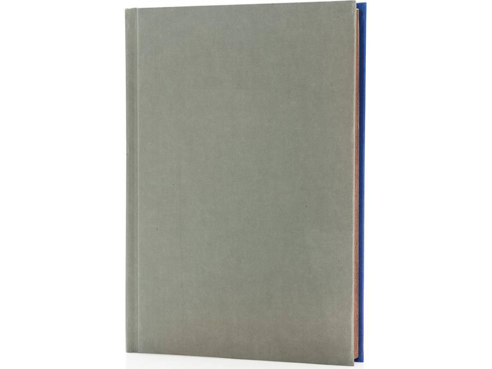 Deluxe fabric 2-in-1 A5 notebook ruled & plain 14