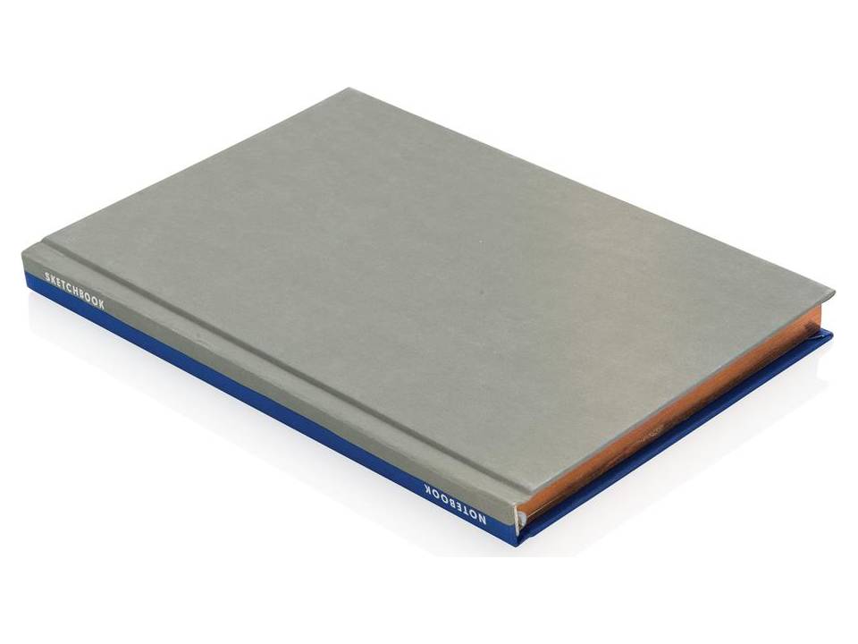 Deluxe fabric 2-in-1 A5 notebook ruled & plain 2