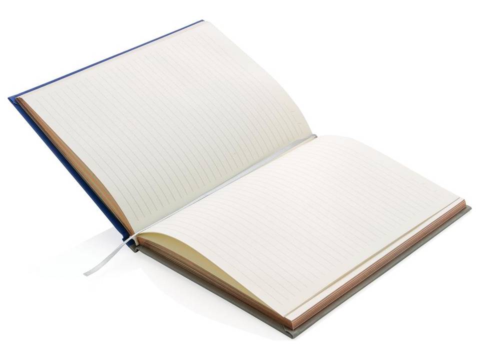Deluxe fabric 2-in-1 A5 notebook ruled & plain 3