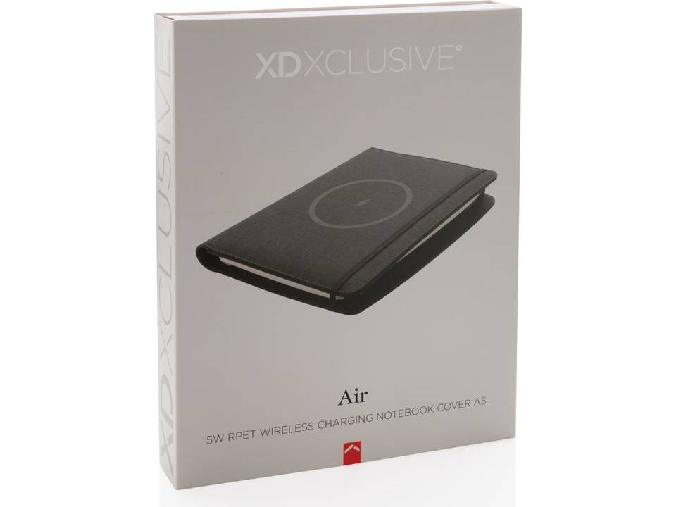 Air 5W RPET wireless charging notebook cover A5 4