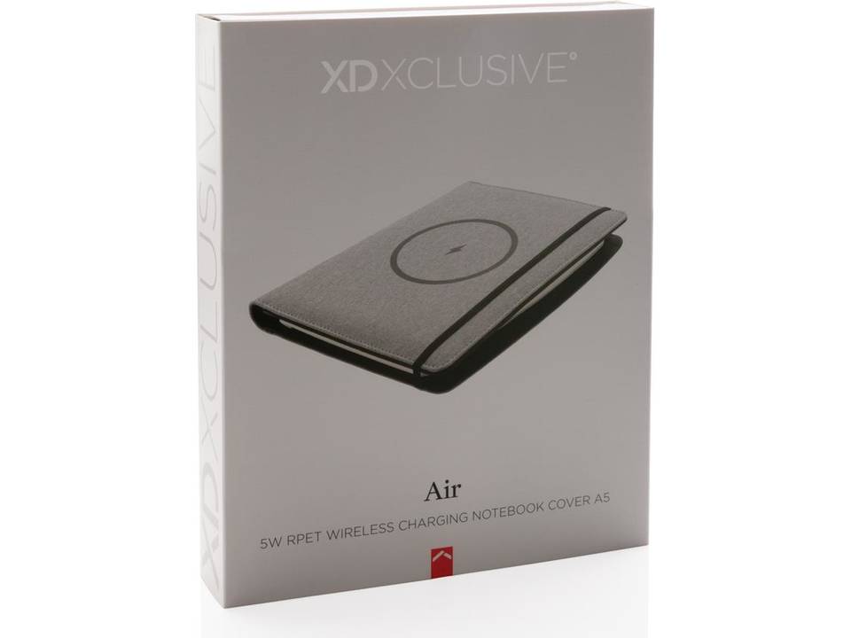 Air 5W RPET wireless charging notebook cover A5 3