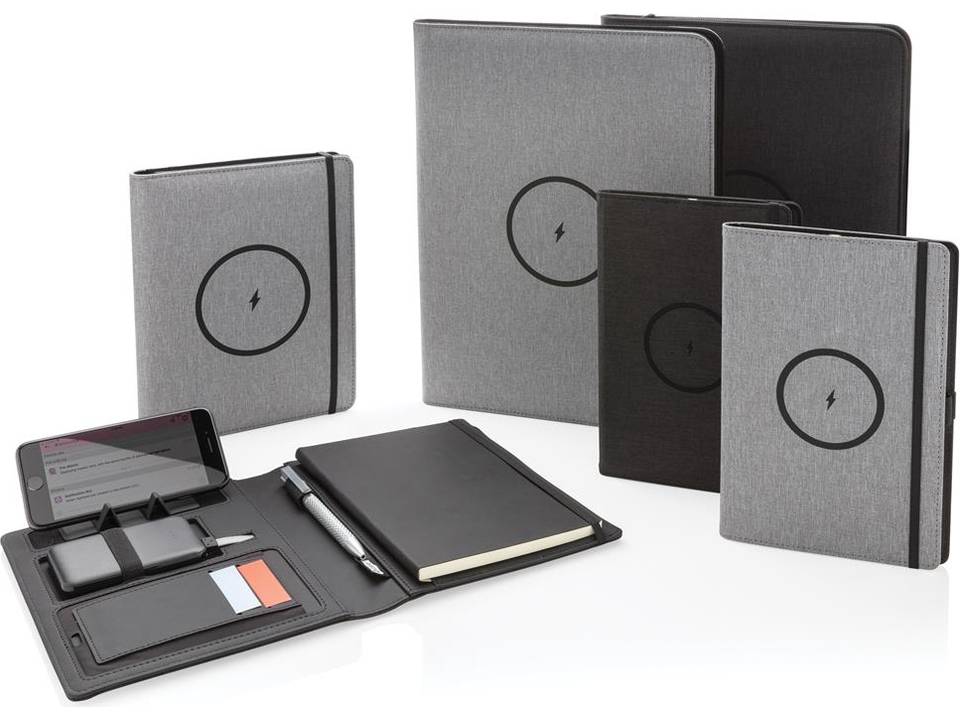 Air 5W RPET wireless charging refillable journal cover A5 8