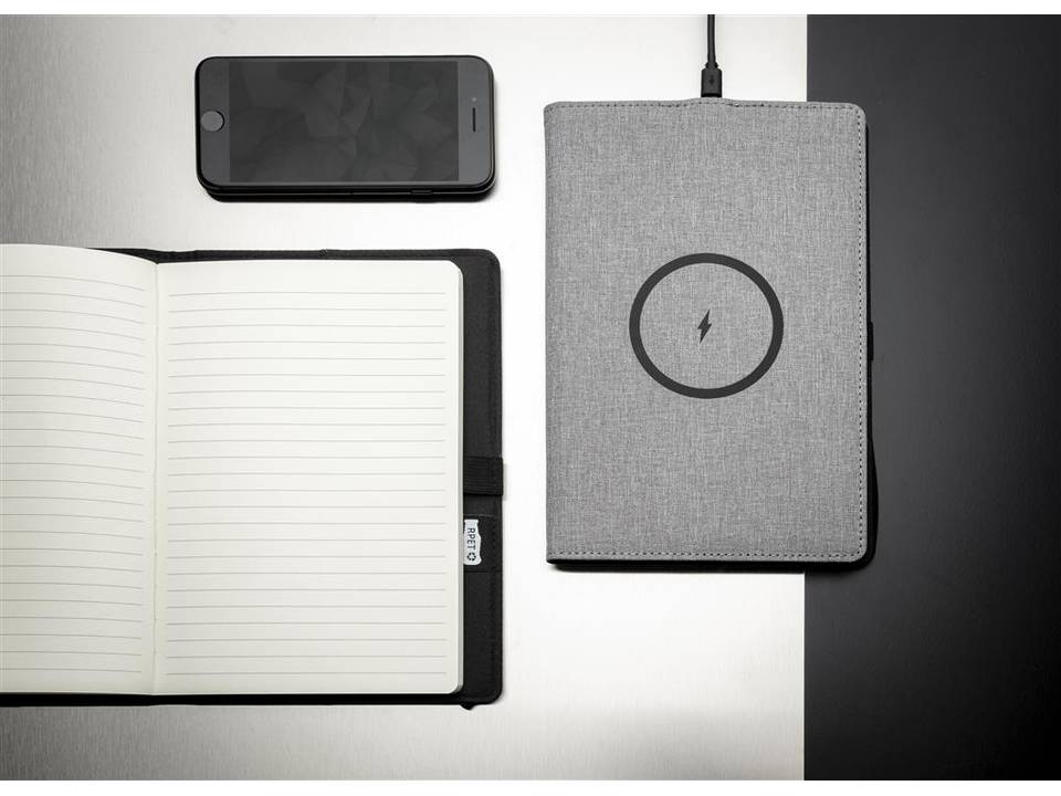 Air 5W RPET wireless charging refillable journal cover A5 11