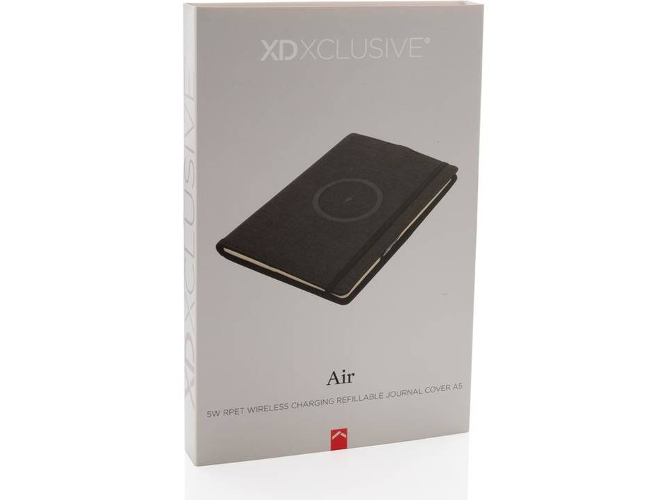 Air 5W RPET wireless charging refillable journal cover A5 13