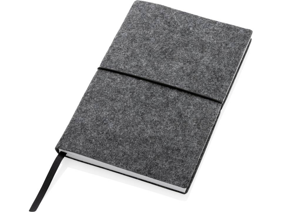 GRS certified recycled felt A5 softcover notebook 2