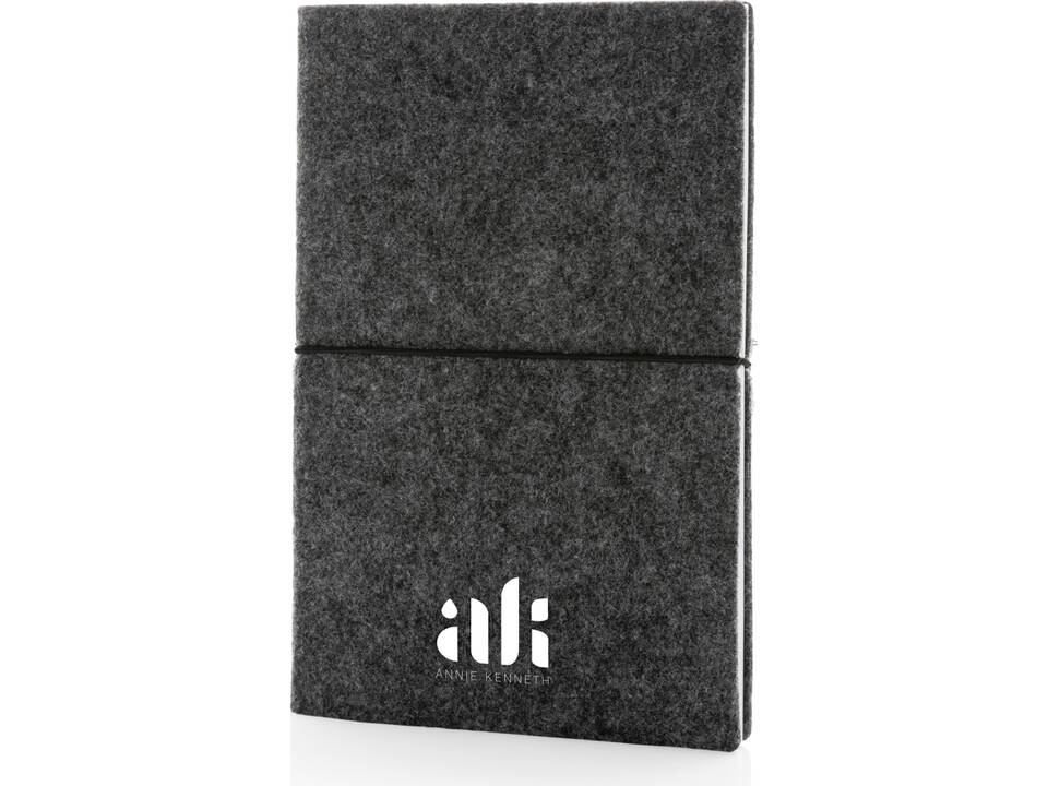 GRS certified recycled felt A5 softcover notebook 5