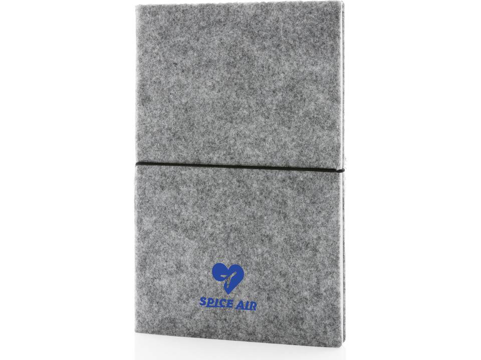 GRS certified recycled felt A5 softcover notebook 11