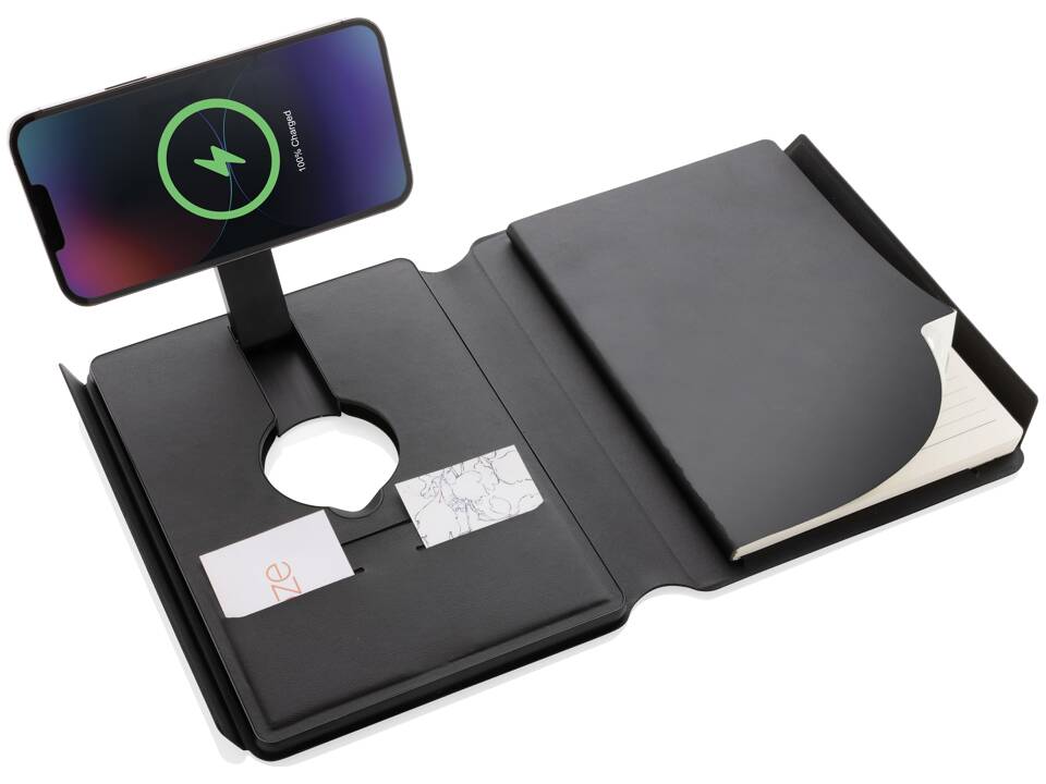 Swiss Peak RCS rePU notebook with 2-in-1 wireless charger 10