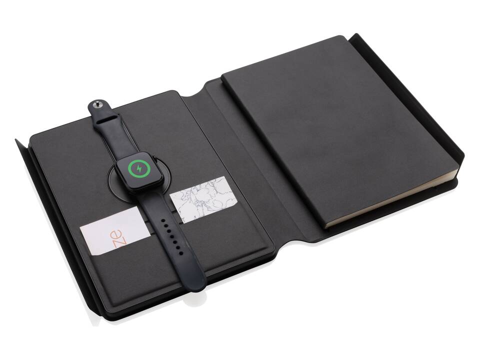 Swiss Peak RCS rePU notebook with 2-in-1 wireless charger 9