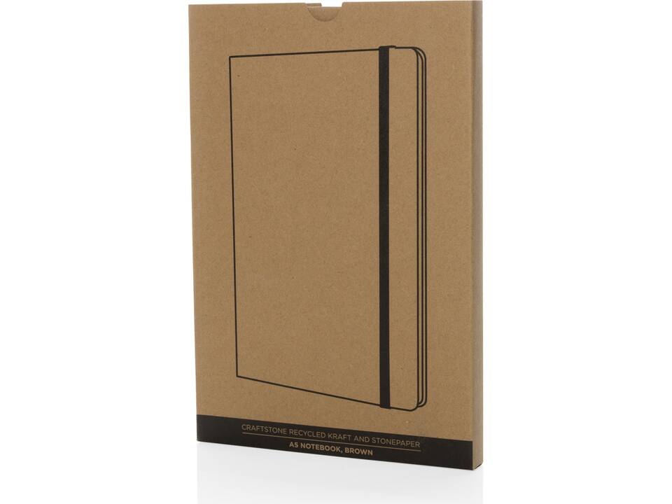 Craftstone A5 recycled kraft and stonepaper notebook 36