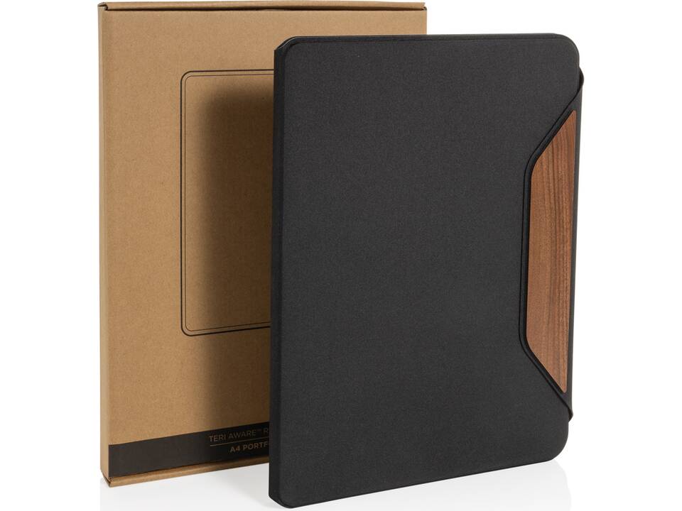 Teri AWARE™ RPET and walnut A4 portfolio 10