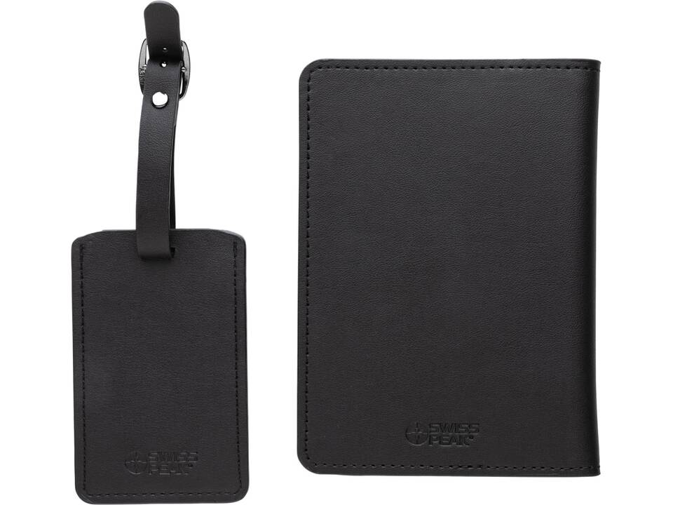 Swiss Peak GRS recycled PU travel gift set 4