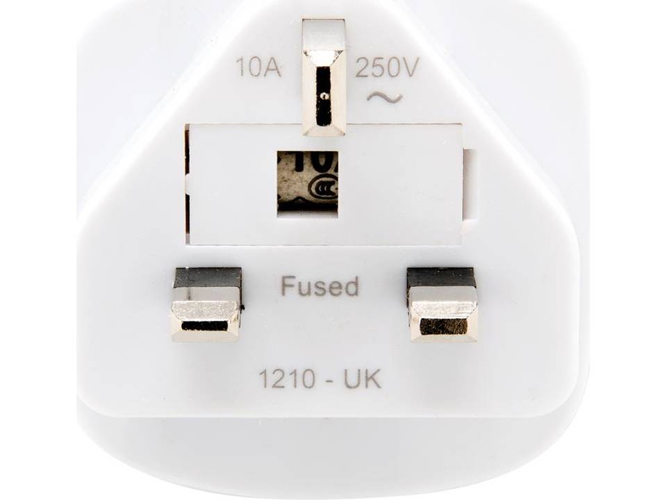 Earthed world travel adapter set with USB ports 5