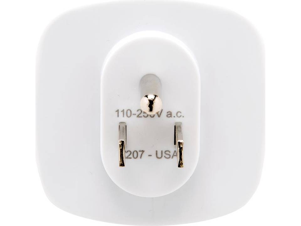 Earthed world travel adapter set with USB ports 2