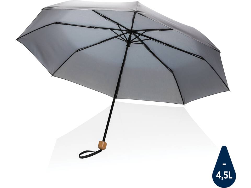 20.5" Impact AWARE™ RPET 190T Pongee bamboo mini umbrella 12