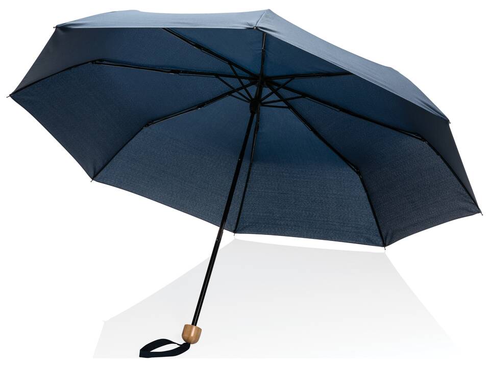 20.5" Impact AWARE™ RPET 190T Pongee bamboo mini umbrella 33