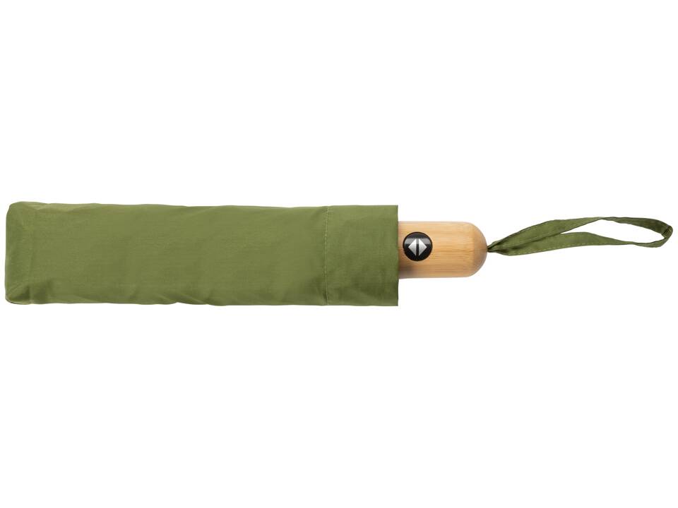 21" Impact AWARE™ RPET 190T bamboo auto open-close umbrella 42