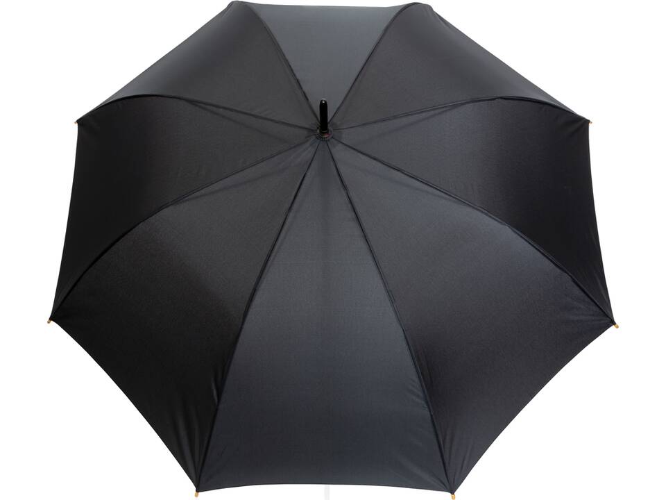 27" Impact AWARE™ RPET 190T auto open bamboo umbrella 7