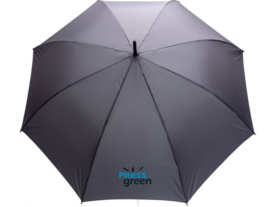 27" Impact AWARE™ RPET 190T auto open bamboo umbrella 15