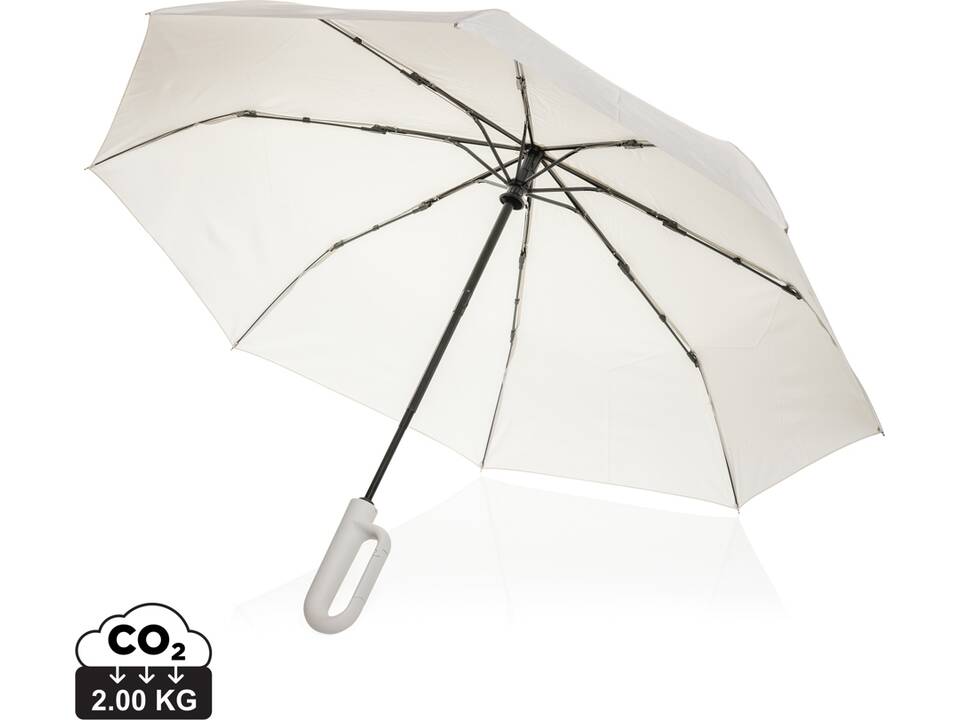 Yara 21" AWARE™ RPET solid colour umbrella with carabiner 8