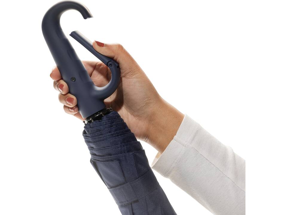 Yara 21" AWARE™ RPET solid colour umbrella with carabiner 20