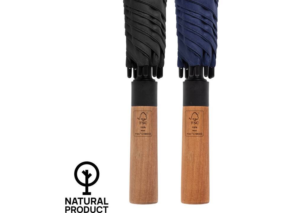 Tony  Aware™ RPET 30 inch acacia auto open umbrella 14