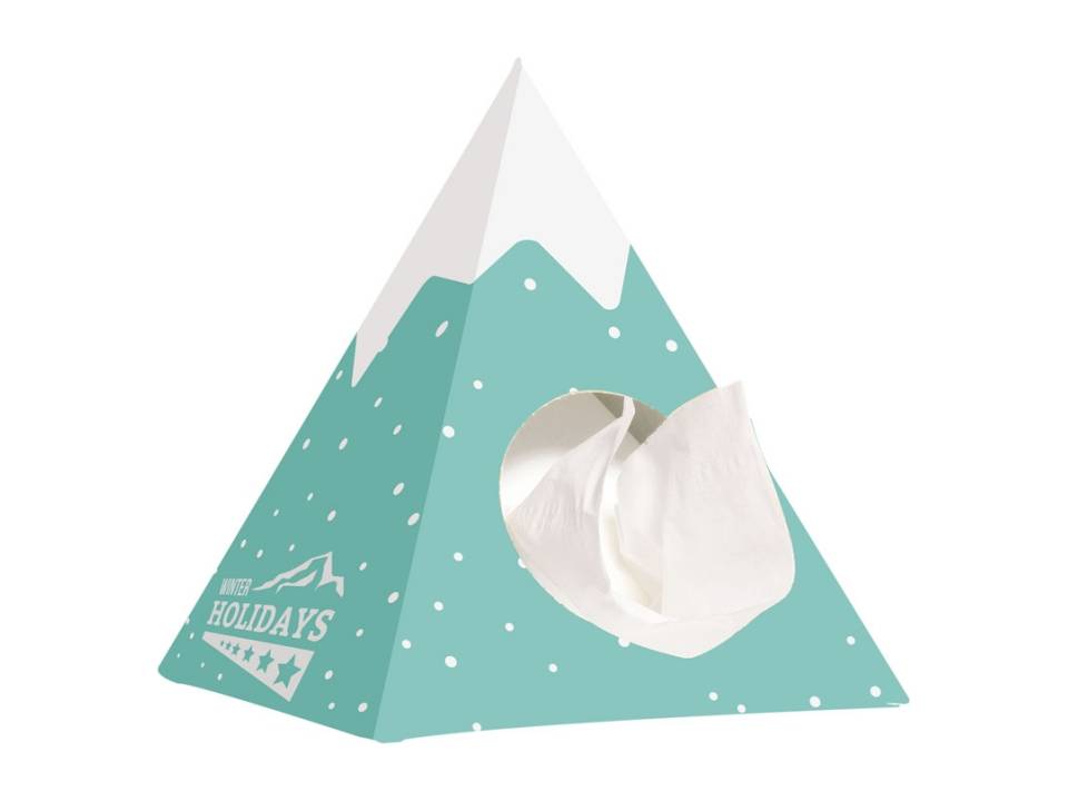 Piramide tissue box bedrukken