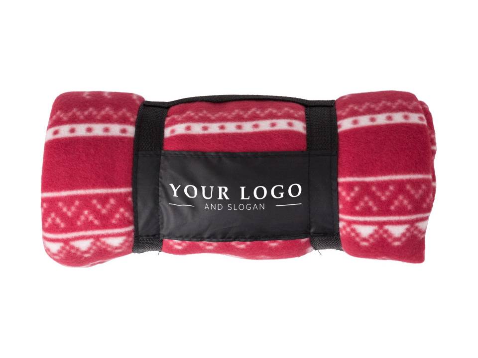 Polar fleece reindeer blanket 4