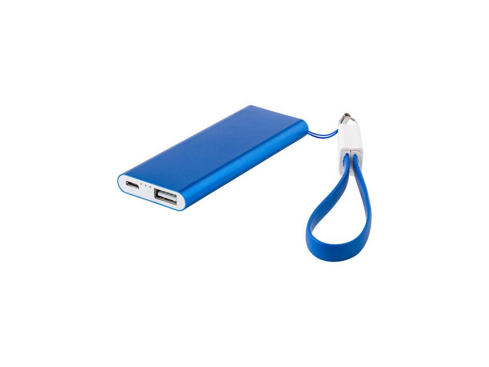 Aluminium power bank with Li-polymer 2000mAh
