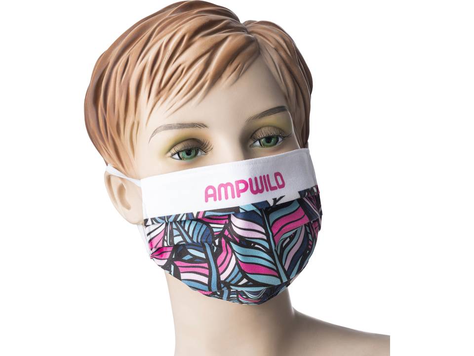 Promo stoffen mondmasker met bedrukking naar keuze WASBAAR