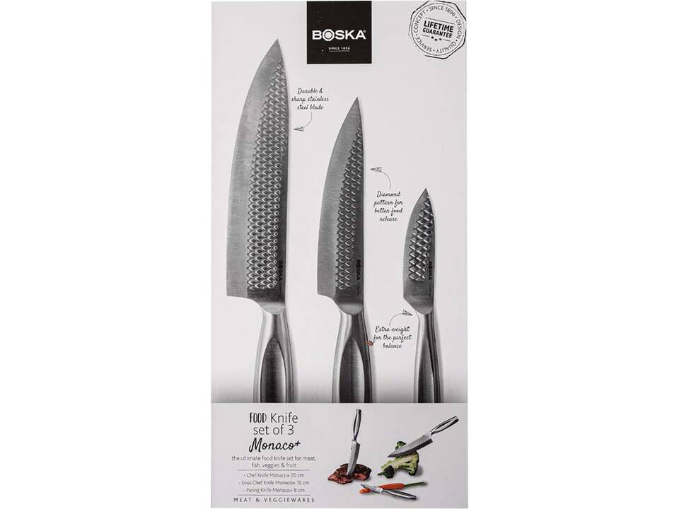 BOSKA Kitchen Knives Monaco+, set of 3 18