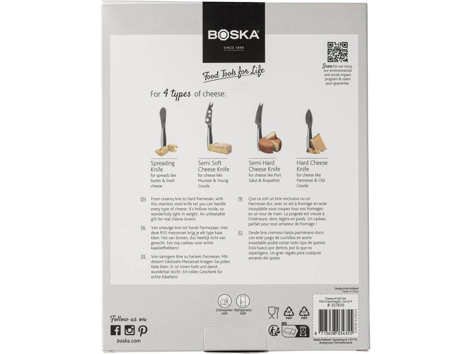 BOSKA Cheese Knife Set Mini Copenhagen 38