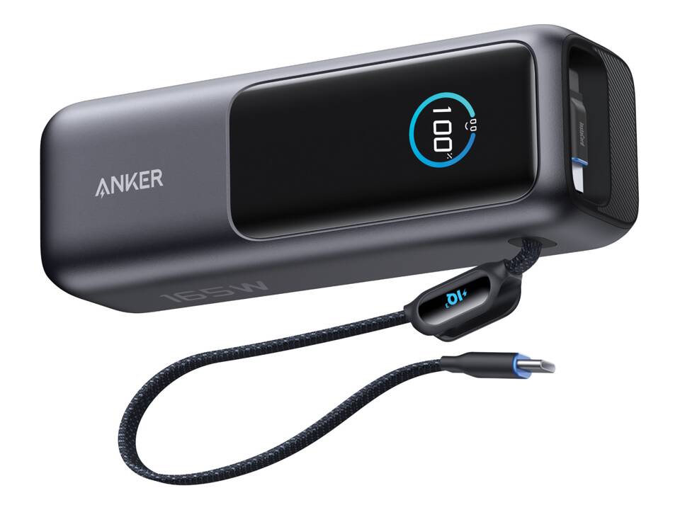 Anker Power Bank 25.000 mah 165W, Built-in retractable cable 2