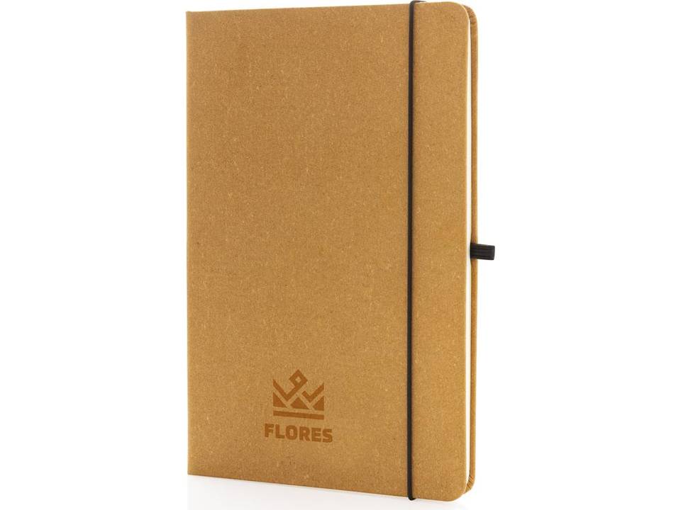 Recycled leather hardcover notebook A5 18