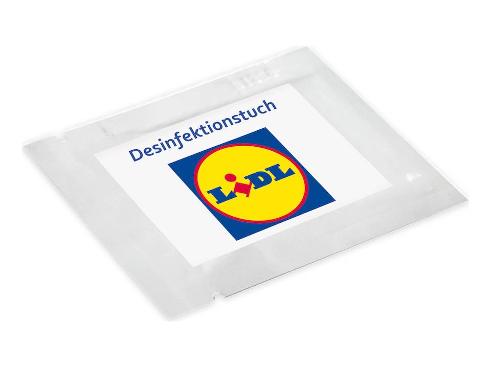 Hand cleansing wipe - 65% alcohol in sachet 1